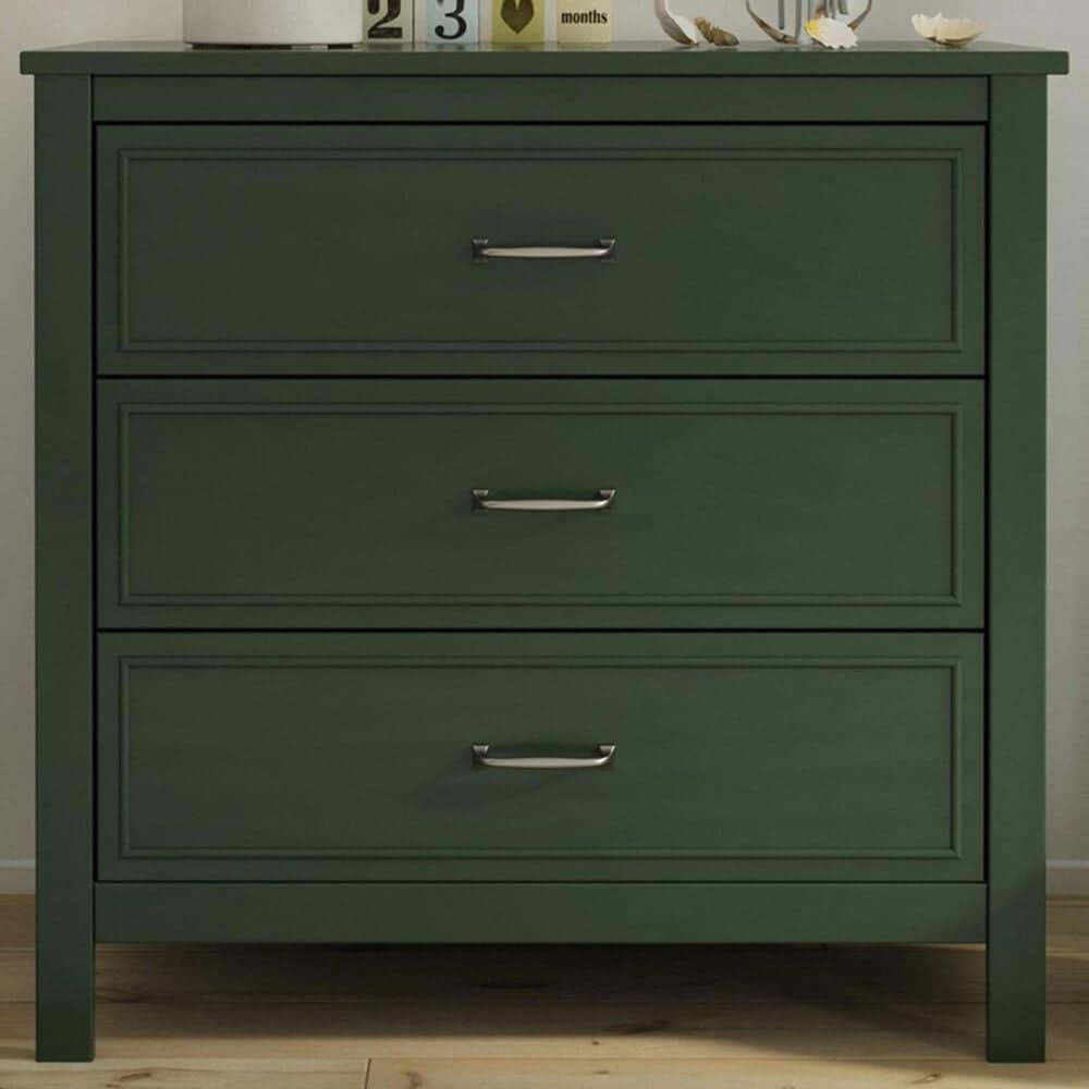 New Haus Charlie 3-Drawer Dresser in Forest Green, , large