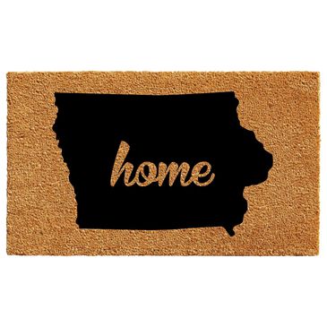 Callaway Iowa 1"6" x 2"6" Natural and Black Door Mat, , large