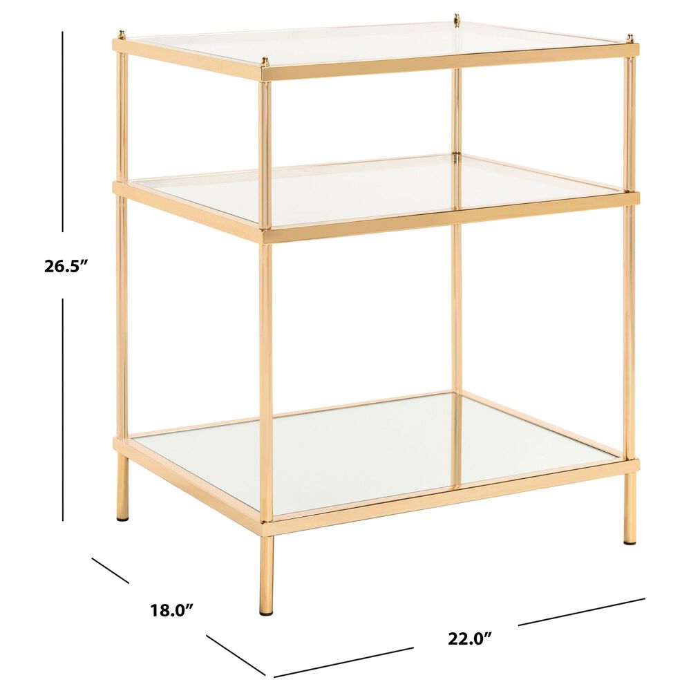Safavieh Noelia Accent Table in Polished Gold, , large