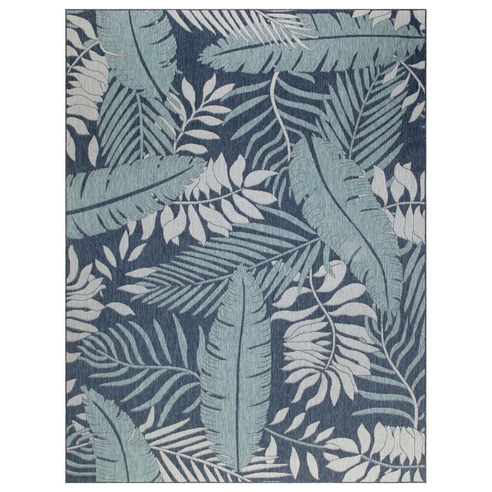 Nourison Garden Oasis GOA02 Navy 8&#39; x 10&#39; Indoor/Outdoor Area Rug, , large