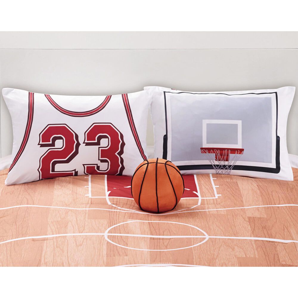 Hallmart Collectibles Basketball Courtside 4-Piece Full Comforter Set, , large