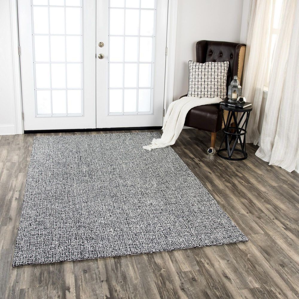 RIZZY Brindleton 9&#39; x 12&#39; Black and White Area Rug, , large