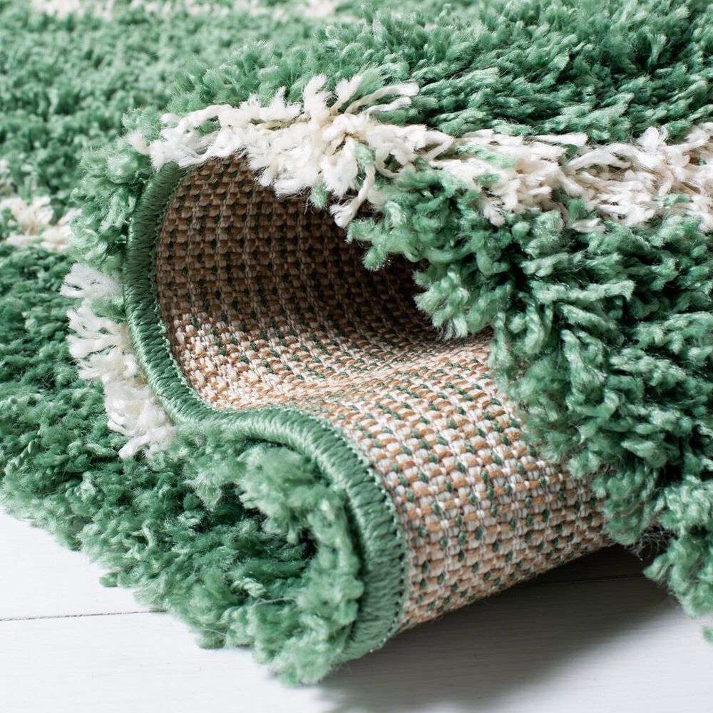 Safavieh Venus Shag 6&#39;7&quot; Square Green and Ivory Area Rug, , large