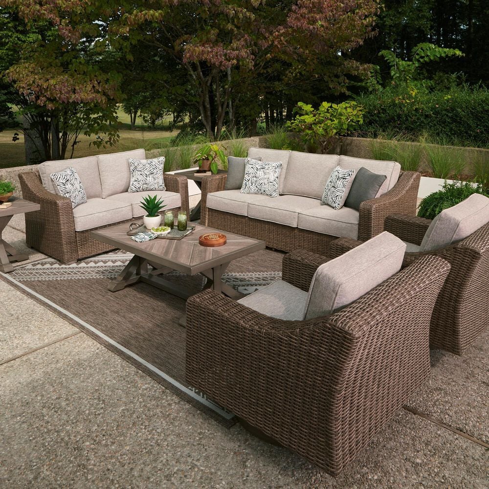 Ashley Laguna Heights Rectangular Cocktail Table in Beige, , large