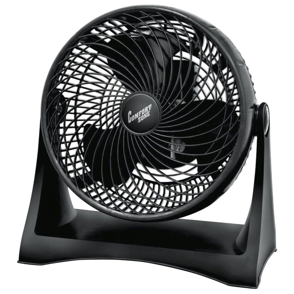 Comfort Zone 8" High Velocity Turbo Fan in Black , , large
