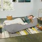 Jaxx Arlo Chaise Lounge Bean Bag Chair in Grey, , large