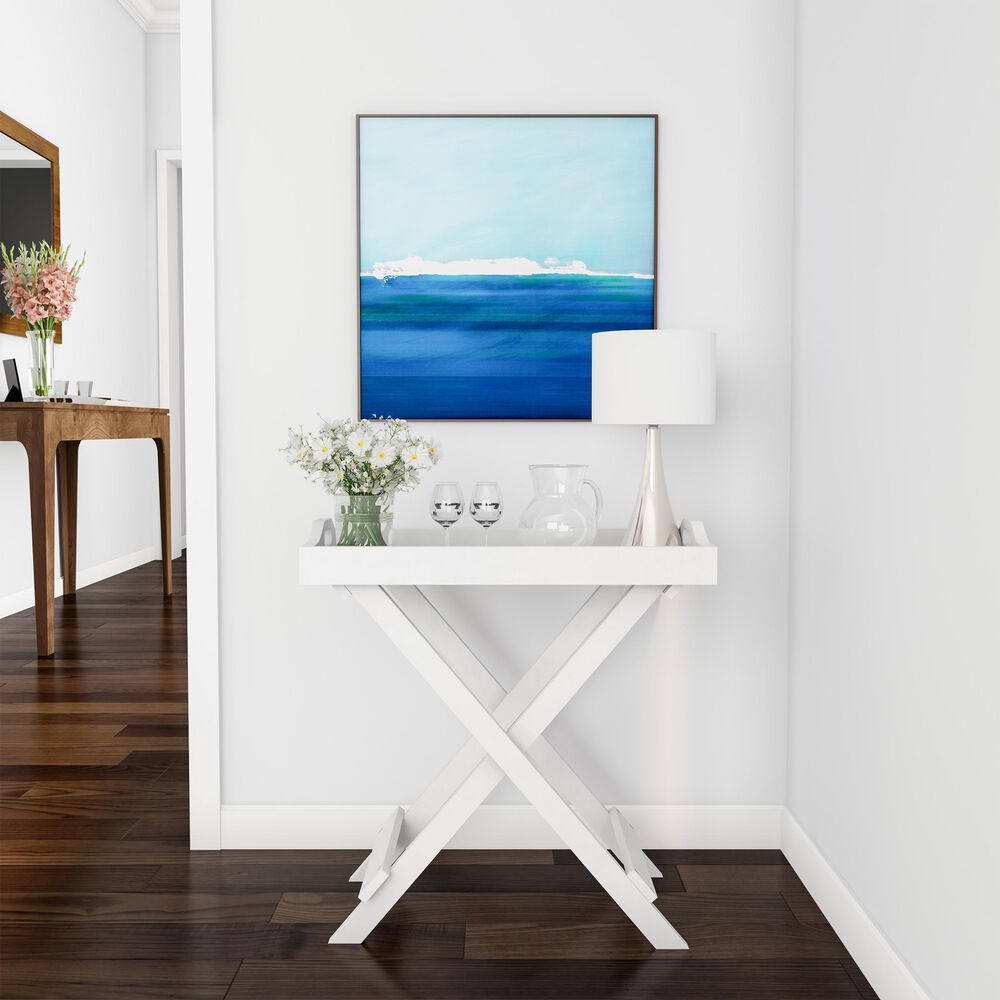Timberlake Lavish Home Folding End Table in White, , large