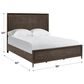 Furniture Worldwide Montclair King Panel Bed in Embossed Cocoa and Smoked Gold, , large