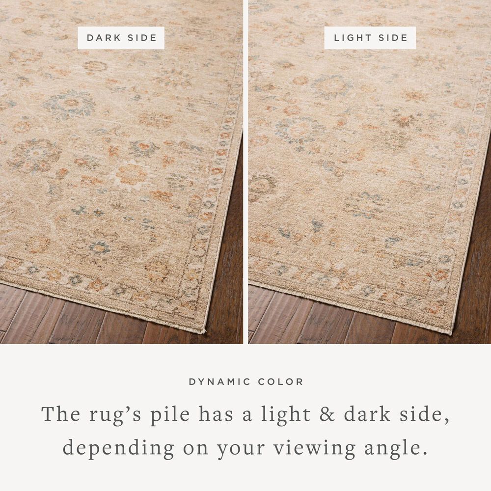 Chris Loves Julia x Loloi Palma Natural and Multicolor 5'3" x 7'6" Area Rug, , large