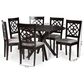 Baxton Studio Sadie 7-Piece Dining Set in Grey/Dark Brown, , large