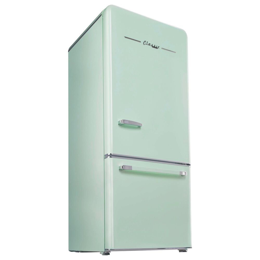 Unique Appliances Classic Retro 18 Cu. Ft Bottom Freezer Refrigerator in Summer Mint Green, , large