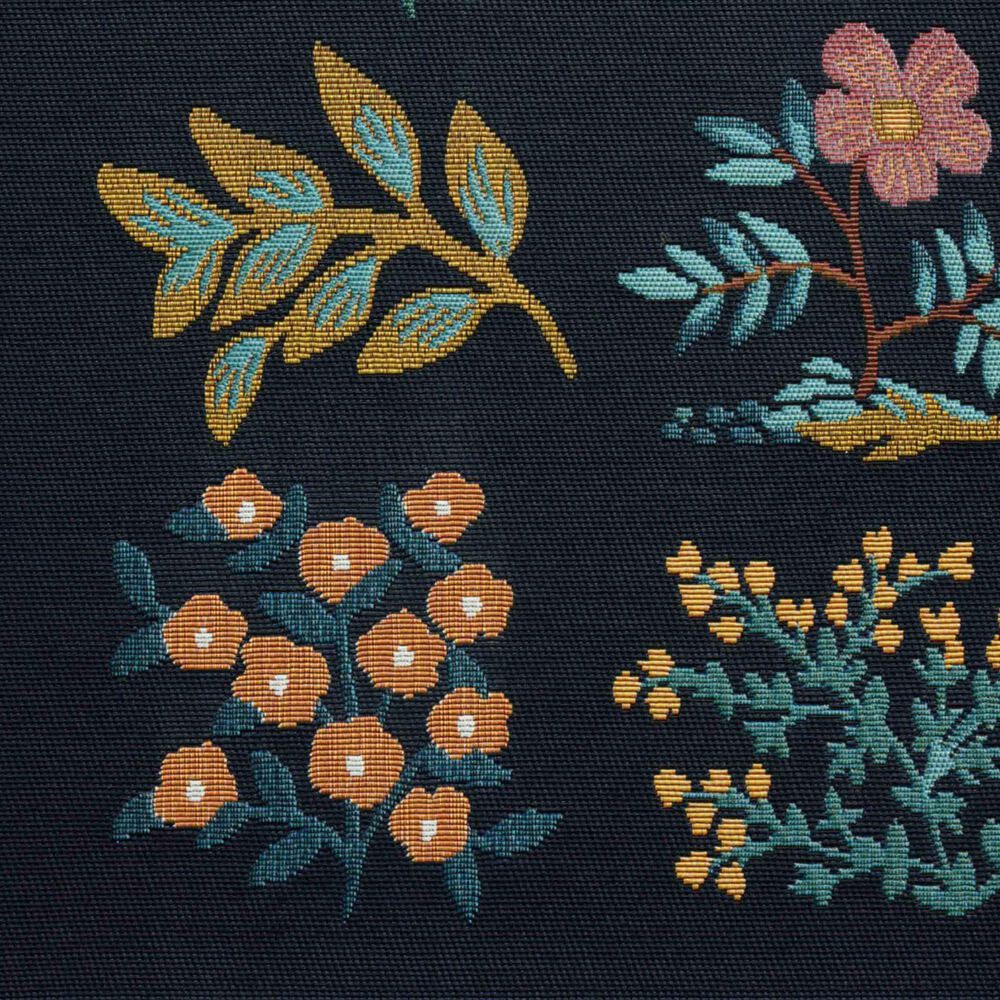Rifle Paper Co Perennial Wildflower 2&#39;5&quot; x 7&#39;8&quot; Black Runner, , large