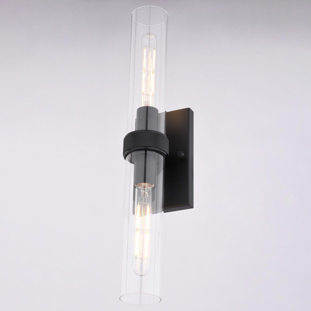 Vaxcel Bari 2-Light Wall Sconce in Matte Black, , large