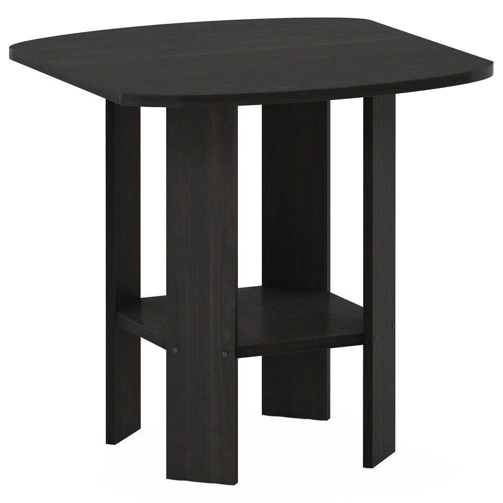HOMLUX 1-Shelf End Table in Espresso, , large