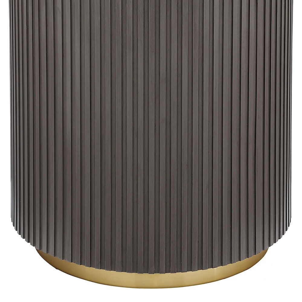 Pacific Landing Jason End Table in White, Charcoal and Brushed Gold, , large