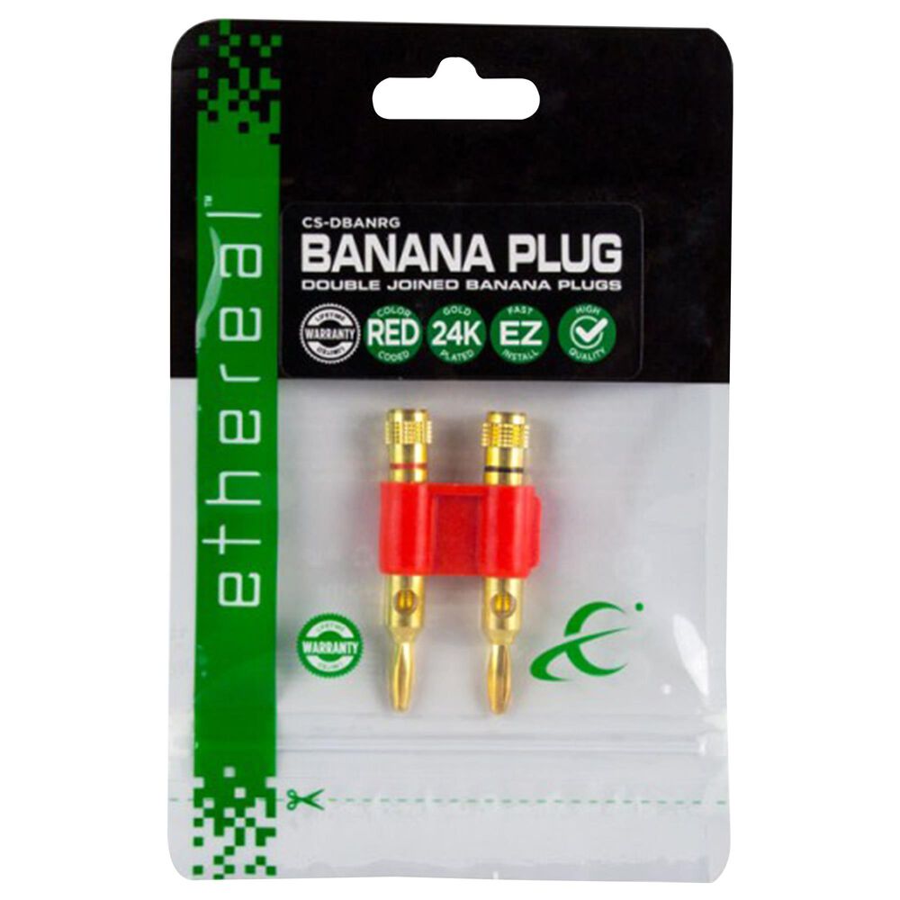 Ethereal Double Banana Plug in Red and Gold, , large