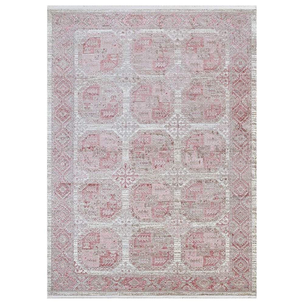 Couristan Marblehead Bokhara 3"11" x 5"11" Rustic Pink Area Rug, , large