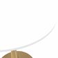 Leisuremod Leisuremod Bristol 35 round dining table Gold Base With White Top, , large
