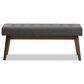 Baxton Studio Elia Bench in Dark Grey, , large