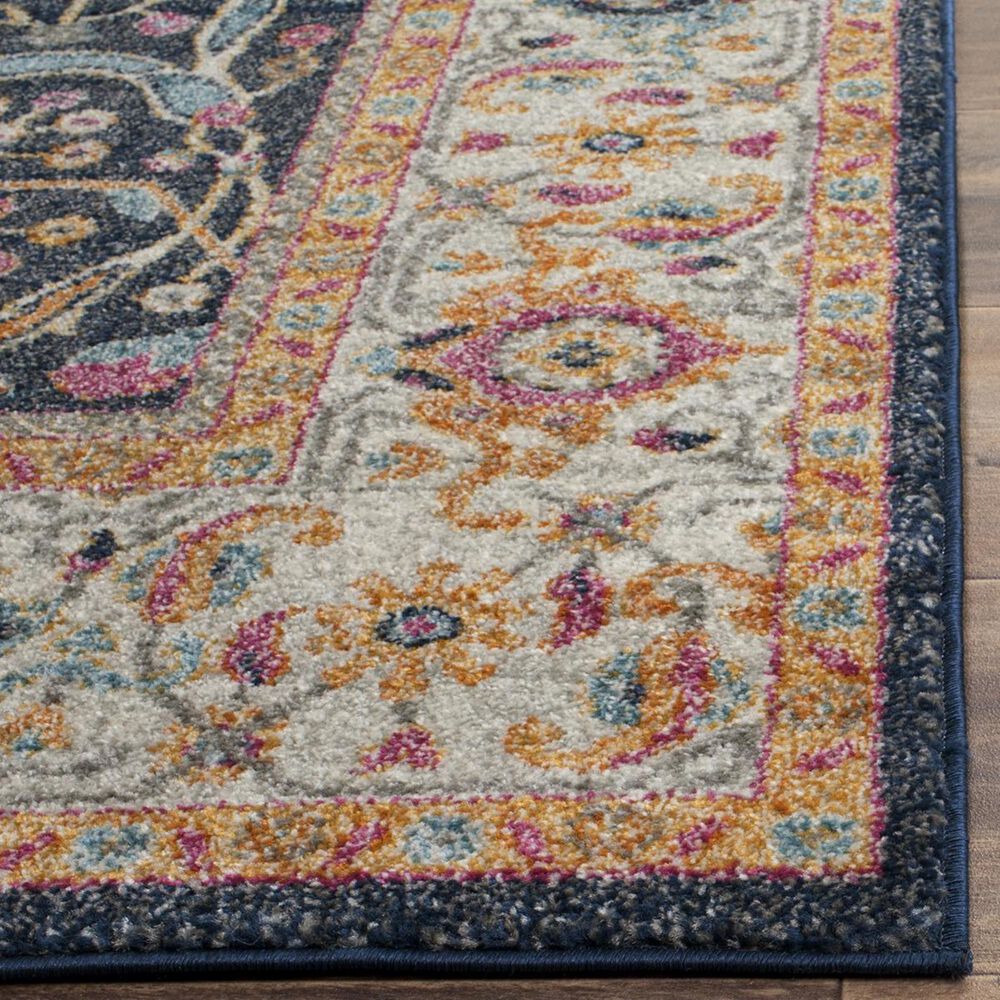 Safavieh Madison MAD612D 2&#39;2&quot; x 10&#39; Navy and Creme Runner, , large