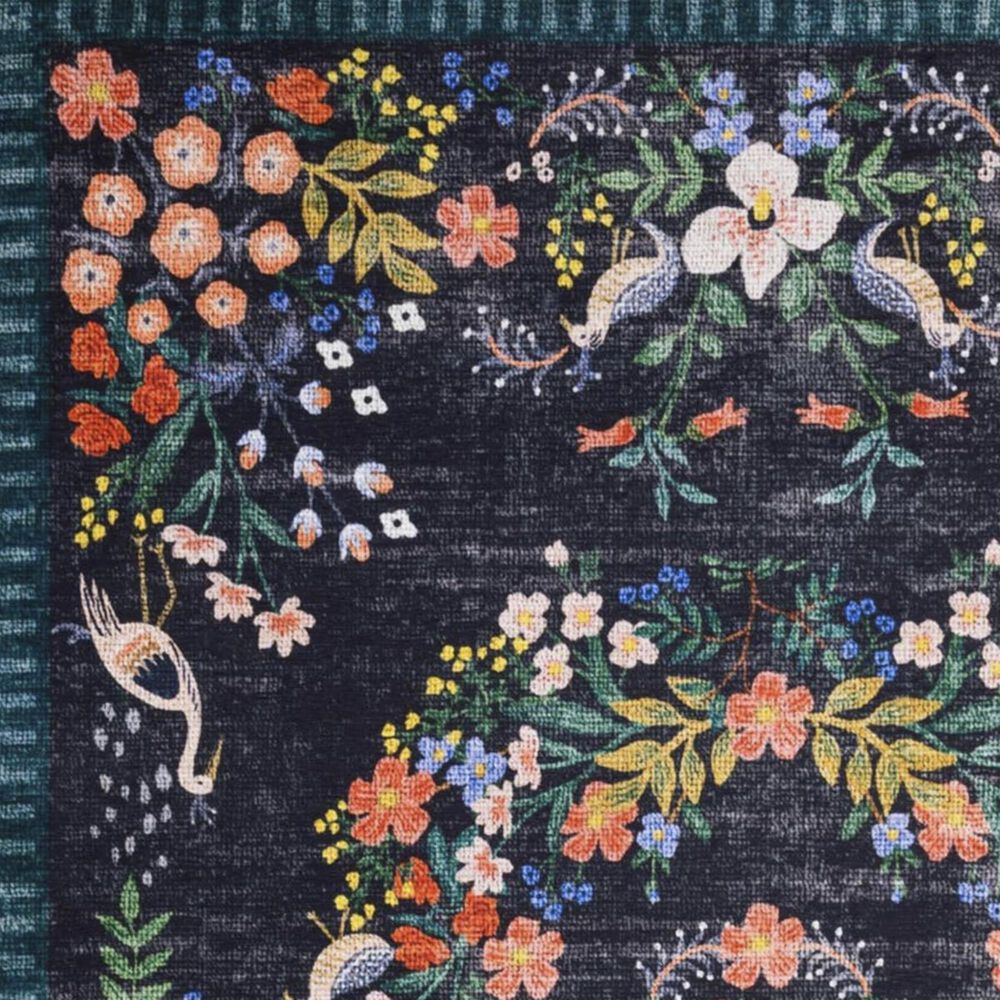 Rifle Paper Co. Palais PAL-03 3&#39;9&quot; x 5&#39;9&quot; Black Area Rug, , large