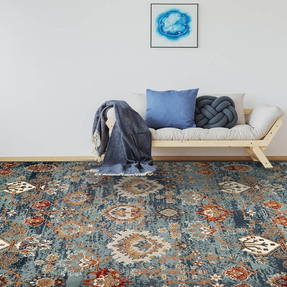 Amer Rugs Allure 5&#39;1&quot; x 7&#39;6&quot; Teal Blue Area Rug, , large