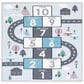 Safavieh Kids Playhouse KPH226F 5" Square Grey and Blue Rug, , large