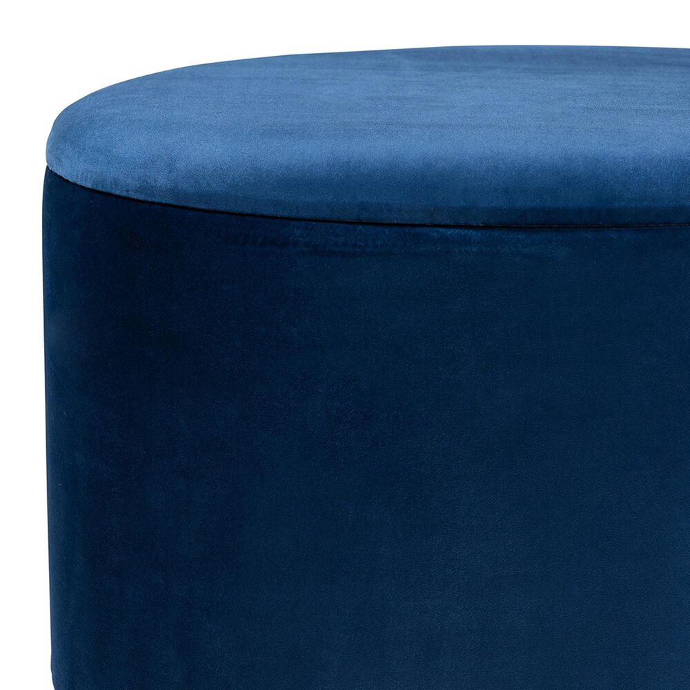 Baxton Studio Marisa Storage Ottoman in Navy Blue, , large