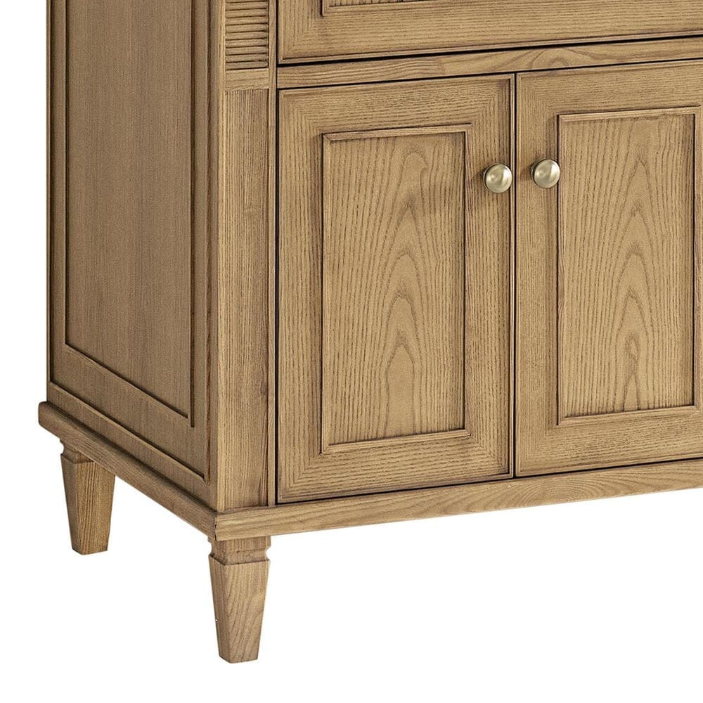James Martin Vanities Lorelai 72" Double Bathroom Vanity in Light Natural Oak with 3 cm Eternal Jasmine Pearl Silestone Top, Rectangular Sinks and FreePower Wireless Charger, , large