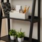 Linon Home Decor Charlotte 5-Shelf Ladder Bookcase in Black, , large