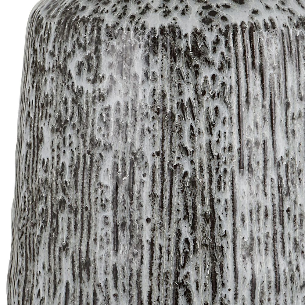 Uttermost Static Table Lamp in Black and White Glaze, , large