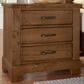 Viceray Collections Cool Rustic 3-Drawer Nightstand in Amber, , large