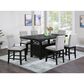 Steve Silver Yves Counter Height Table in Rubbed Charcoal, , large