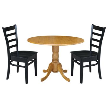 International Concepts 3-Piece Dining Set in Oa and Black, , large