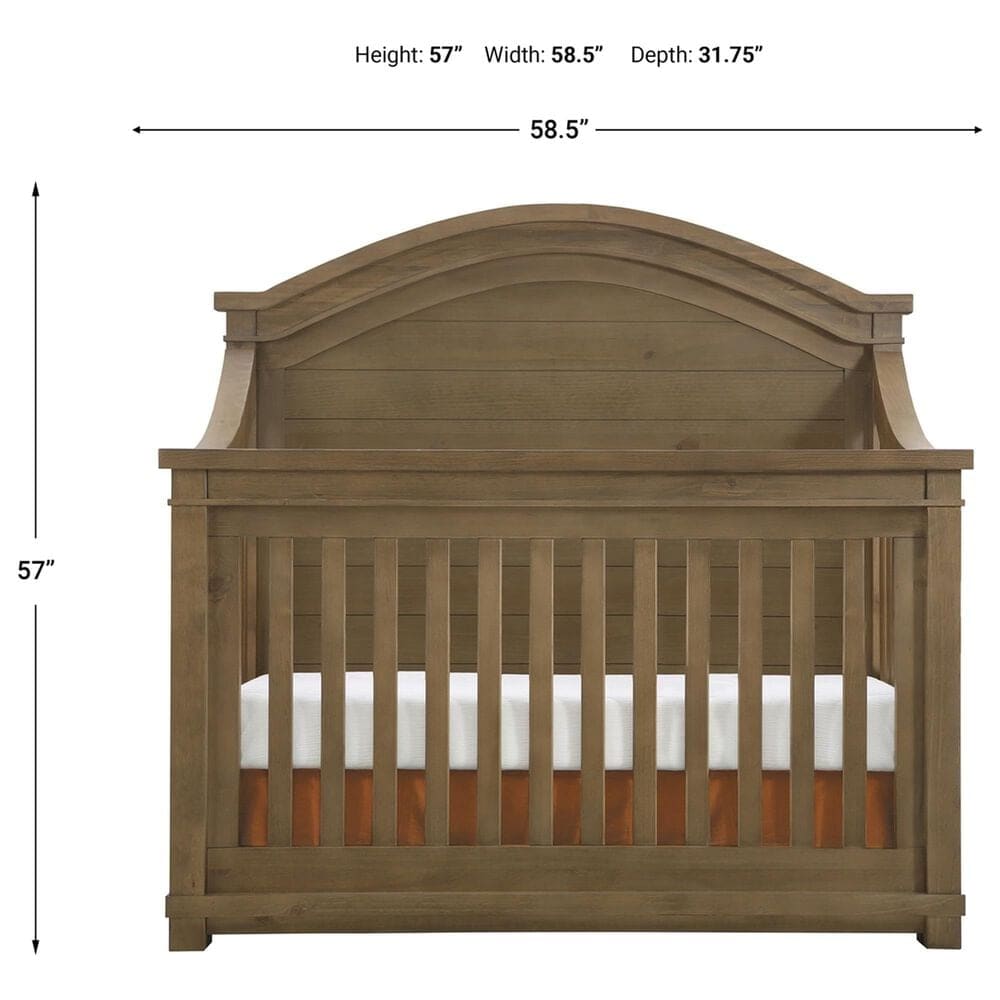 Baby Appleseed Rowan Arch Top Crib in Sandwash, , large