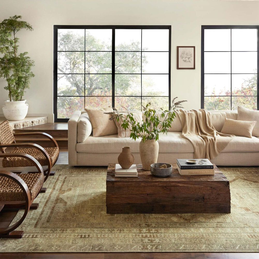 Magnolia Home Sinclair 5&#39; x 7&#39; Khaki and Tobacco Area Rug, , large