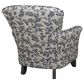 Smith Brothers Arm Chair with Mocha Leg in Blue, , large