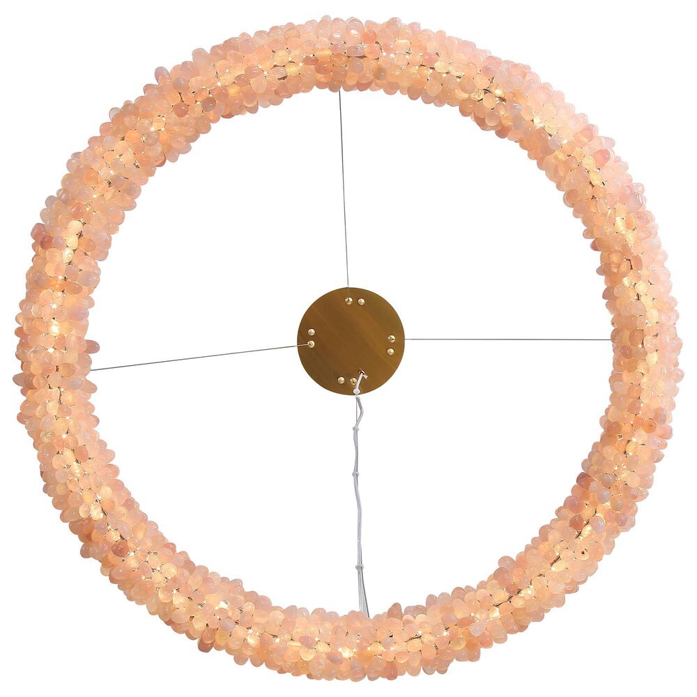 Golden Lighting Corallo 30" 1-Light LED Chandelier with Coral Shade in Gold, , large