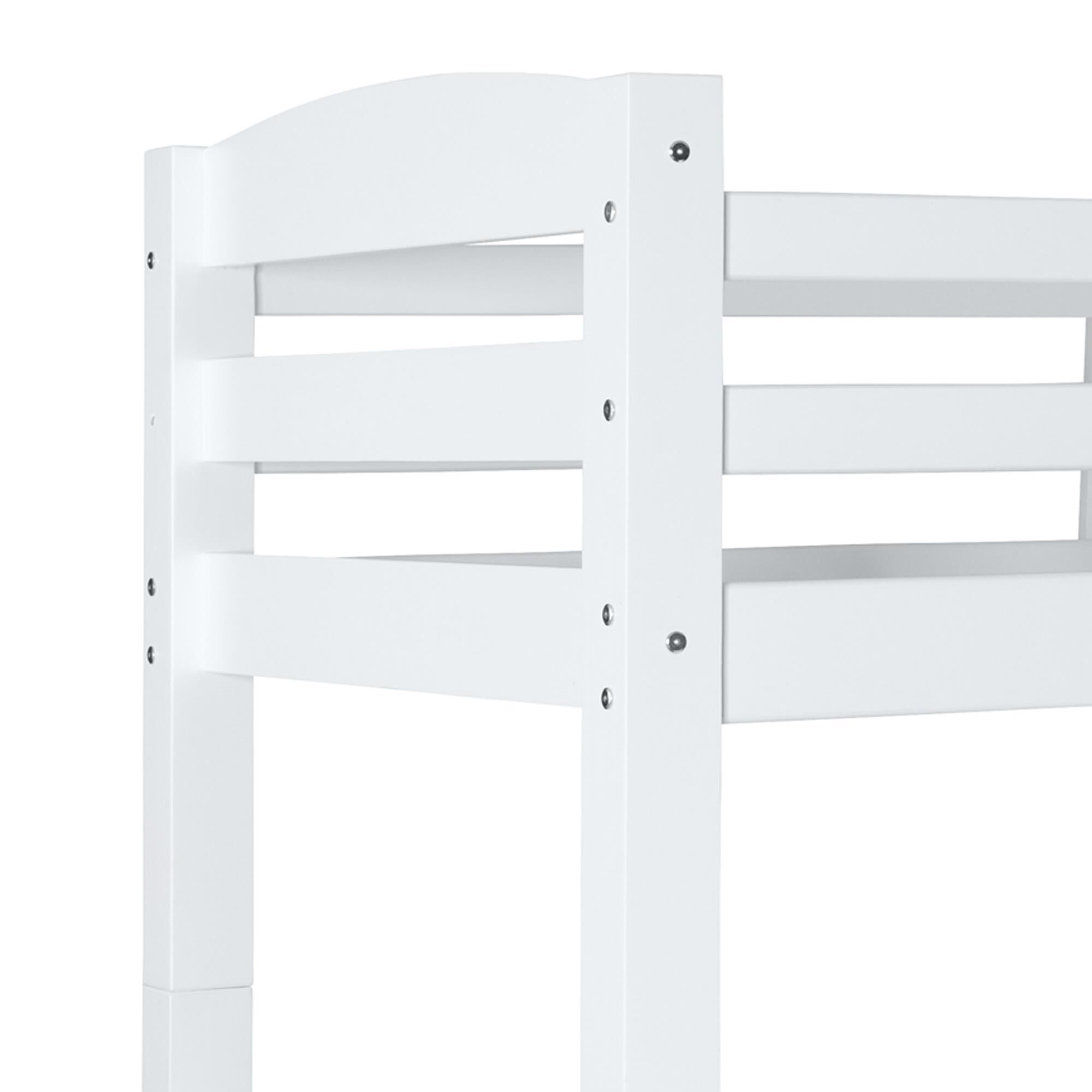 Linon Home Decor Levi Twin Over Twin Bunk Bed in White