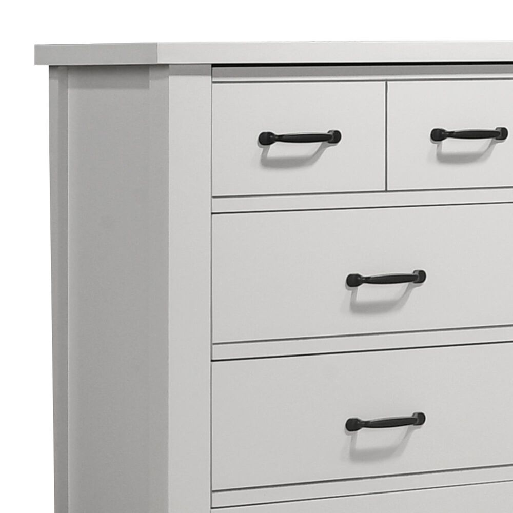 HOMLUX 3-Piece Bedroom Set with 6-Drawer Dresser, 5-Drawer Chest &amp; Nightstand in White, , large