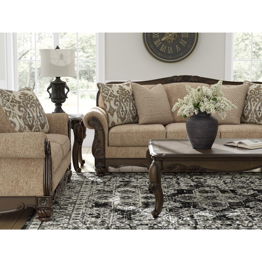Ashley Chelsworth Stationary Loveseat in Golden, , large