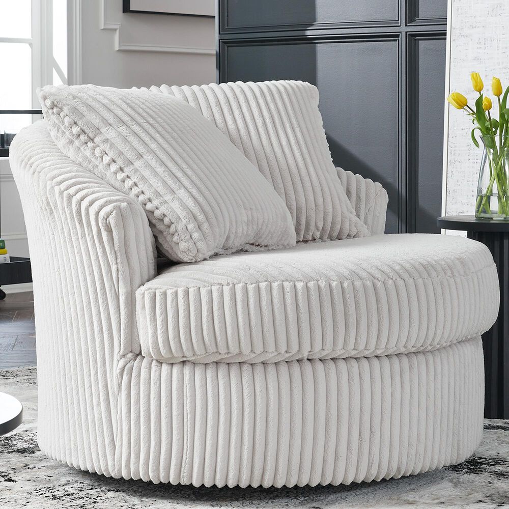 Ashley Gramwell Swivel Chair in Alloy, , large