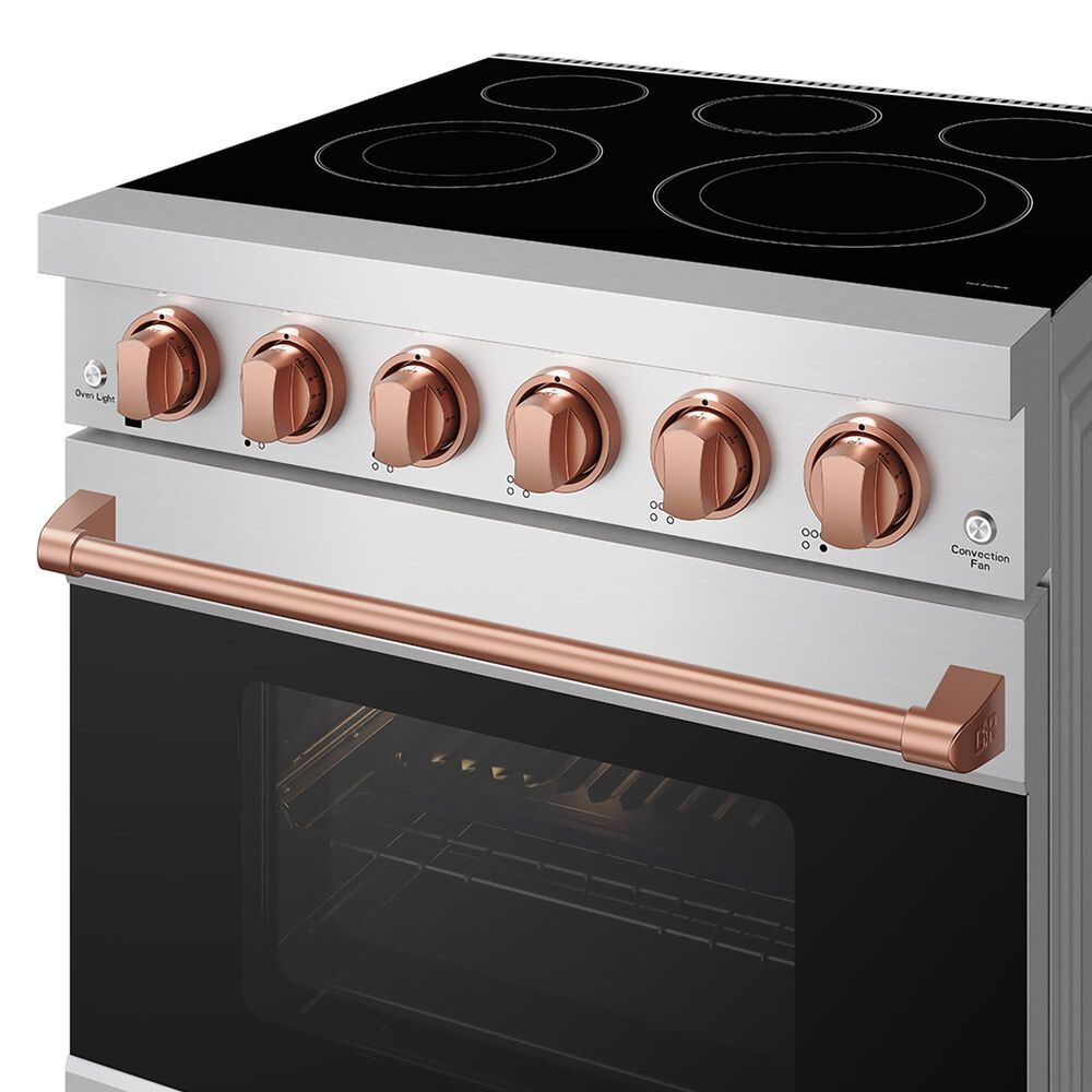 Thor Kitchen Gordon Ramsay 4.6 Cu. Ft. Professional Freestanding Electric Range with Rose Gold Handle Kit in Stainless Steel, , large