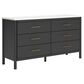 Ashley Cadmori 6-Drawer Dresser in Matte Black and White, , large