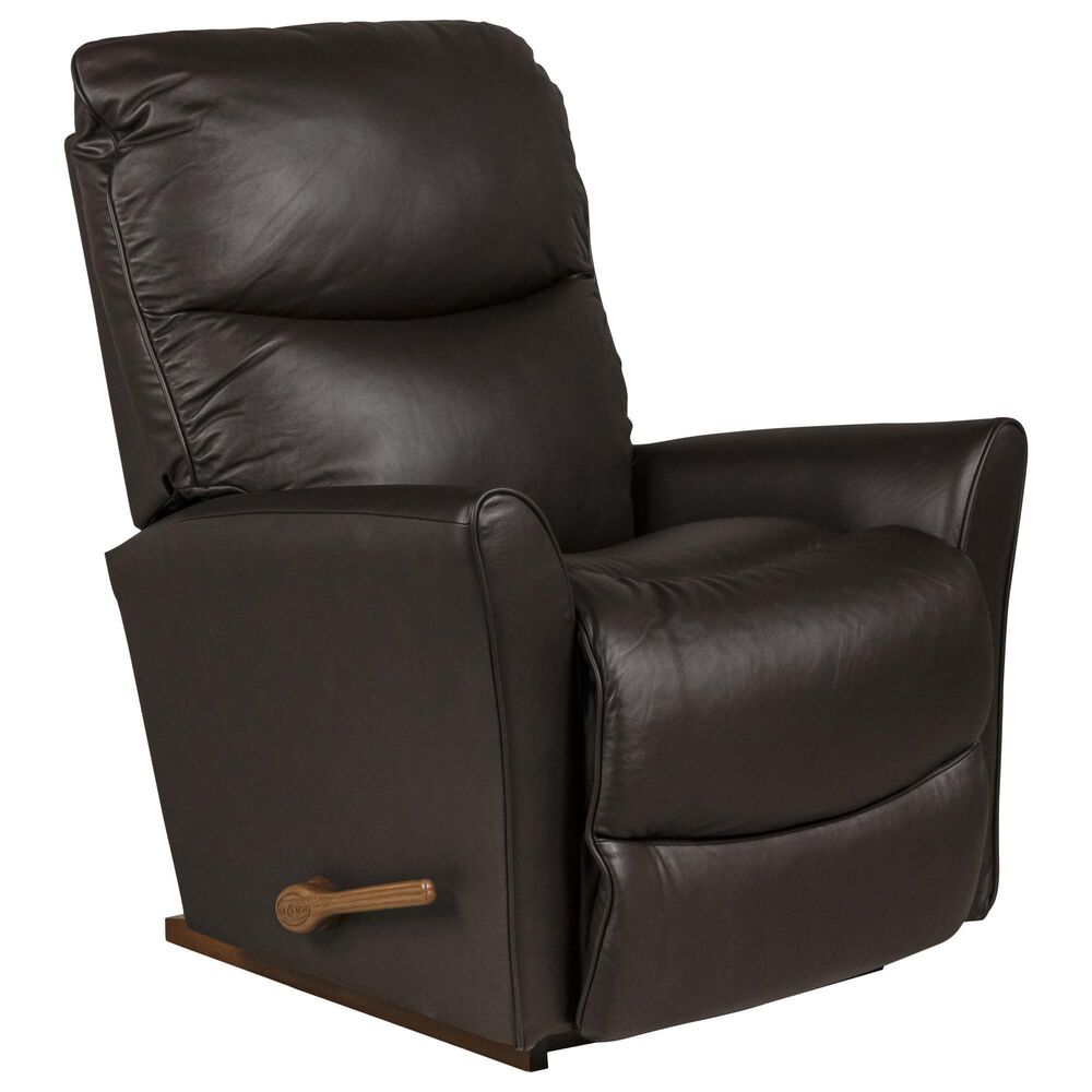 La-Z-Boy Rowan Leather Manual Rocker Recliner in Dark Brown, , large