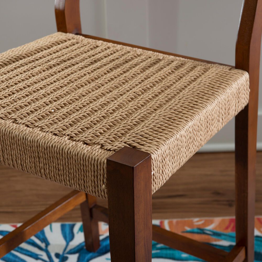 Linon Home Decor Cadence Counter Stool in Brown and Natural (Set of 2), , large