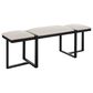 Uttermost Triple Cloud Bench with White Cushion in Black, , large
