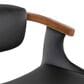 Lumisource Oracle Swivel Barstool with Black Cushion in Walnut and Black, , large