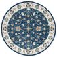 Safavieh Micro-Loop MLP385M 5" Round Blue and Ivory Area Rug, , large