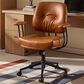HOMLUX Executive Office Chair with PU Fabric Cushion in Brown, , large